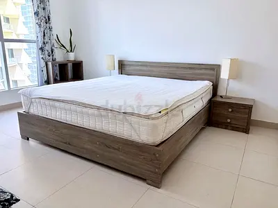 Bed with mattress