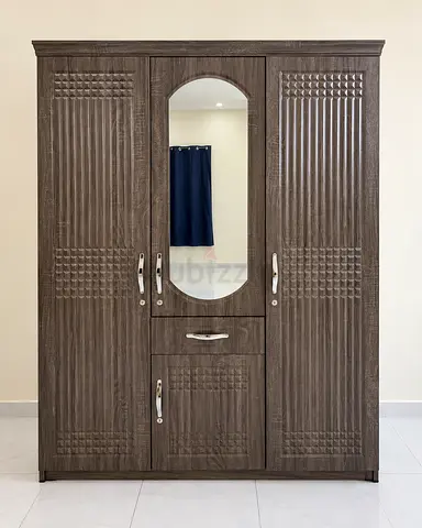 3-Door Wooden Wardrobe with Mirror | Excellent Condition
