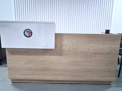 Wooden Reception Counter / Front Desk - Light Oak Finish