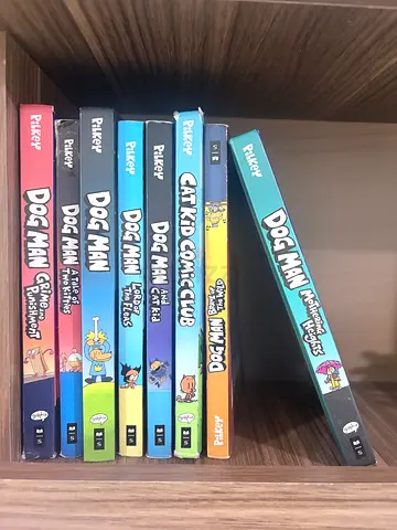 Collection of Dog Man & Cat Kid graphic novels by Dav Pilkey - good condition