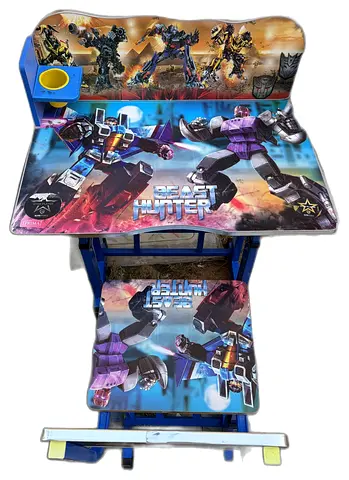 Kids Study Desk and Chair Set with Transformers Print