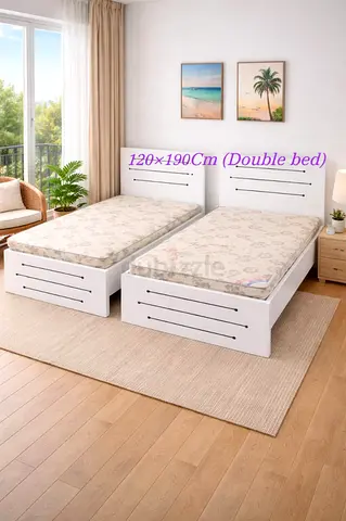 Double Bed with matress New 120×190cm