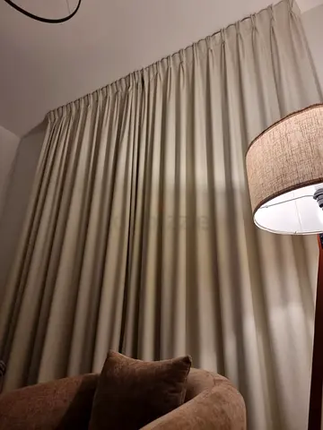 Almost new Curtains for sale with shifon and rails