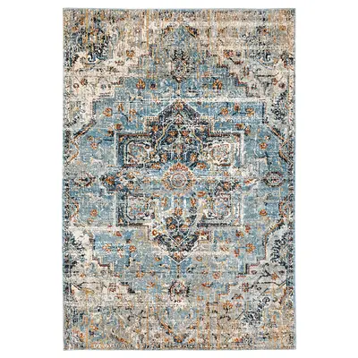 Light Blue Vintage-Style Area Rug - Used, Good Condition 160 x 230