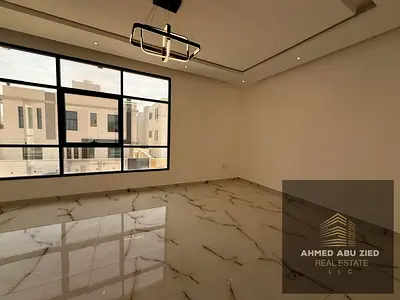 Annex for rent in Al-Yasmeen: features two bedrooms, a separate majlis, a small living area, a kitchen, a maid's room, and a balcony. Spacious layout;