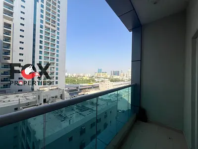 The most beautiful 1 bedroom and hall for annual rent in City Towers Ajman \ parking \ 2 bathrooms \ balcony with open view \ central AC system