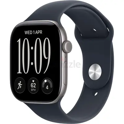 Apple Watch Series 12 GPS, 46mm Space Gray Aluminum Case with Navy Blue Sport Band – M/L