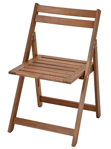 Wooden Dining/Patio Chair - Solid Slatted Design