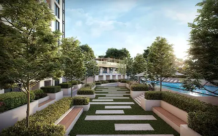 1 Bedroom + Study | Pool & Downtown View