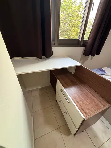 Original pure brown wood Study/Work desk, with storage drawers. Excellent condition