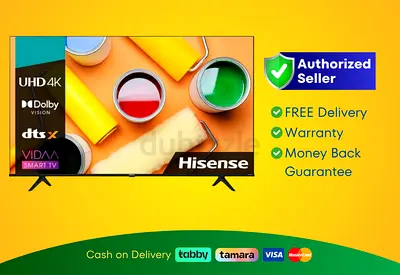Hisense 50 inch TV Smart LED - 4K UHD - 60Hz, Brand New | Warranty | FREE Delivery |