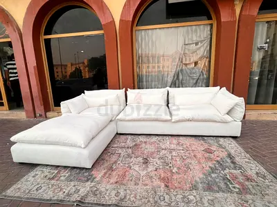 Feather filled marina Home lshape sofa