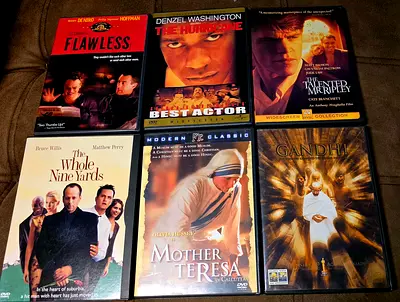 Movie DVD's - 6 for AED 50