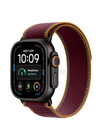 Apple Watch Ultra 4 GPS + Cellular 49mm Titanium Case with Burgundy Trail Loop