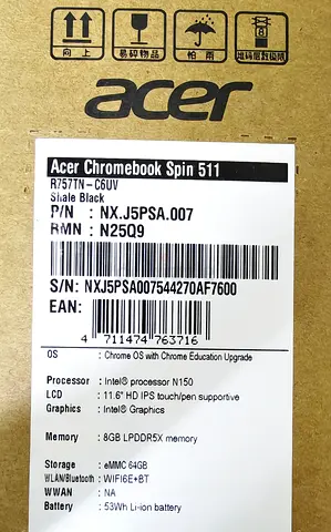 Brand New Acer Spin 511_RAM 8GB_SSD 64GB_TouchScreen + FLIP_With Built-in PEN