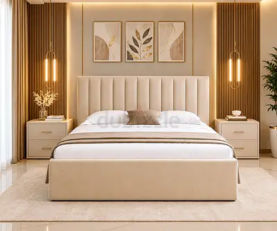 Brand new stylish king size bed frame super mattress top pillows mattress available
