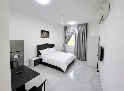 Furnished studio for monthly rent in Ajman, Al Rawdah 3 – Alexandria Street ✔️ Bills and internet included ⚡📶 Ready for immediate move-in!