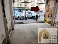 Prime commercial shop on Gamal Abdel Nasser Street, Al Majaz 2 – Sharjah | Includes a restroom, an