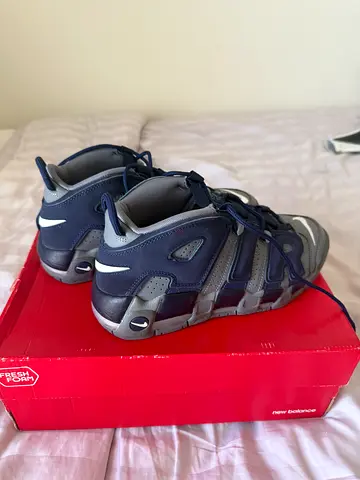 Nike Air More Uptempo navy blue and grey