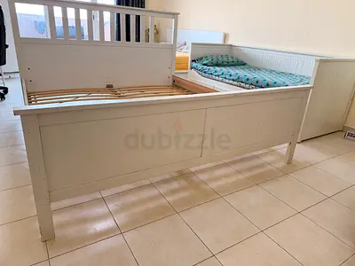 White Wooden king(180*200) Bed Frame.