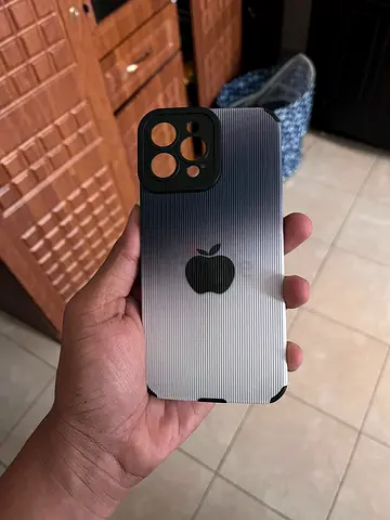 Gradient Silver and Black Phone Case for iPhone 13pro