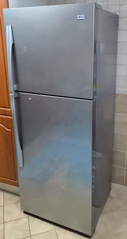 LG Silver Top-Freezer Refrigerator - Good Working Condition