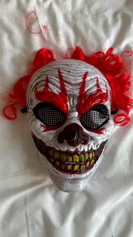 Halloween Horror Clown Mask with Red Hair — Full Face Costume Mask
