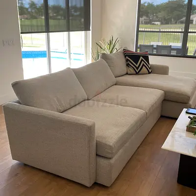 Crate&barrel lounge deep L shape sofa