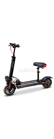 Electric scooter with seat — dual wheel, foldable style