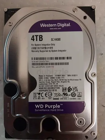 Western Digital 4TB WD Purple Surveillance HDD - 3.5" SATA