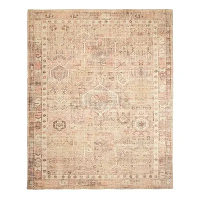 West elm Vintage-style neutral beige patterned area rug - good condition