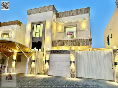 Modern-design villa for sale; includes water, electricity, and central air conditioning.