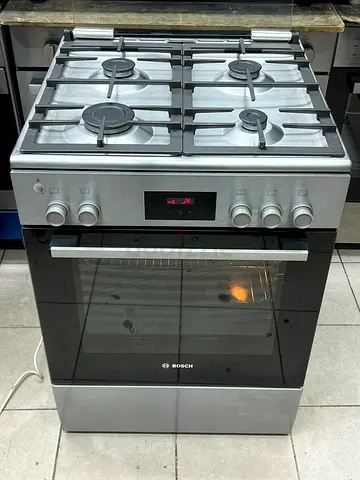 Bosch 60cm Freestanding Gas Cooker with Oven - Stainless Steel