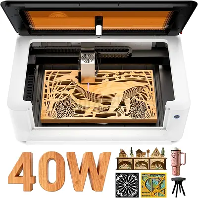 LaserPecker LX2 40W All-in-One Laser Cutter Engraver, 19.7" x 12" Large Working Area 1000mm/s High-S