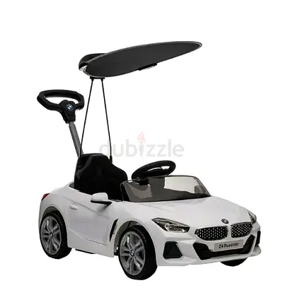 MW Z4 Sports Kids Push Car With Shade - White - Brand New