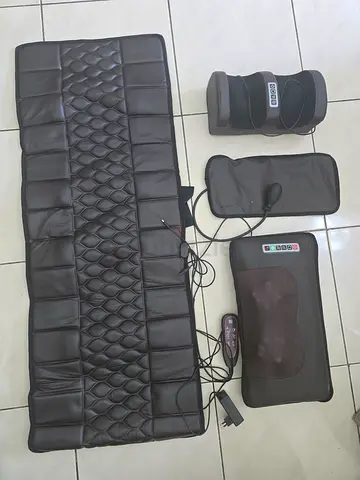 Full-body massage mat with neck and back massage cushions - used