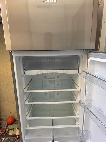 Stainless steel Ariston refrigerator - good working condition