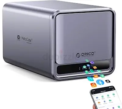 ORICO 2 Bay NAS Storage and Private Cloud, Networkable Enclosure with APP-Connected for Family, Samb