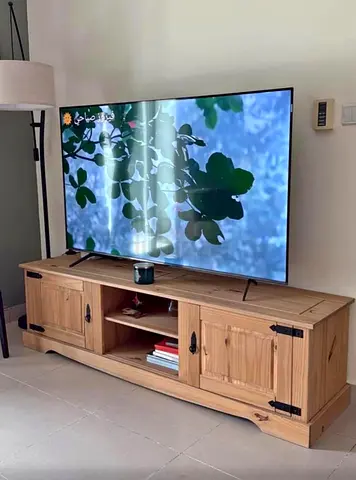 Solid Pine TV Console / Entertainment Unit - Natural Finish