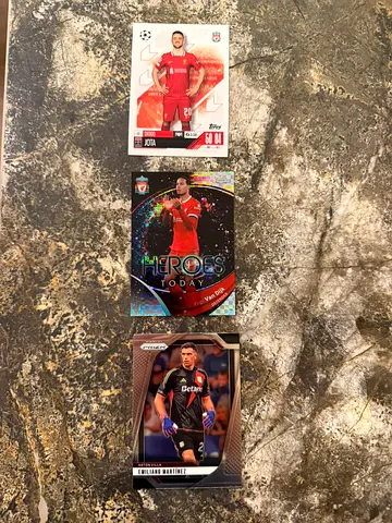 Football card Diego Jota- Emiliano Martinez - Van dijk - Trading card