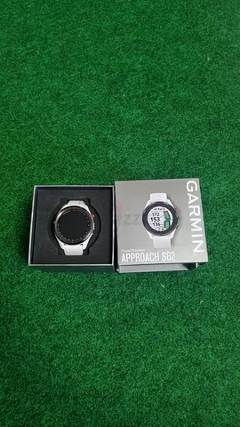 Garmin Approach S62 GPS Golf Watch - White (With Box) and charger.