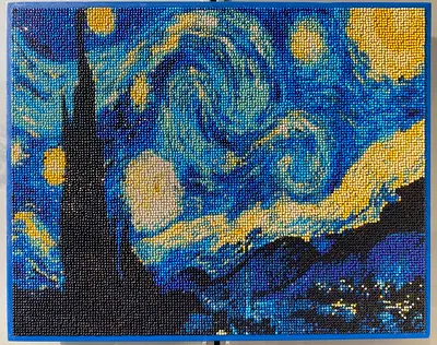 Handmade Van Gogh Starry Night Diamond Painting on Canvas