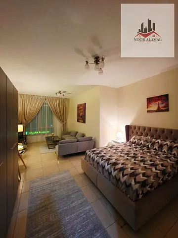 الشارقه الخان برج الشاطي1 استديو مساحه كبيره مطبخ منفصل وحمام