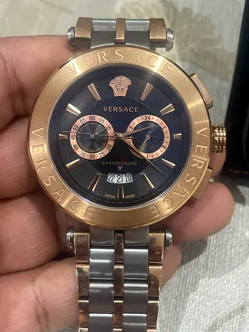 Versace men's two-tone chronograph watch – good working condition