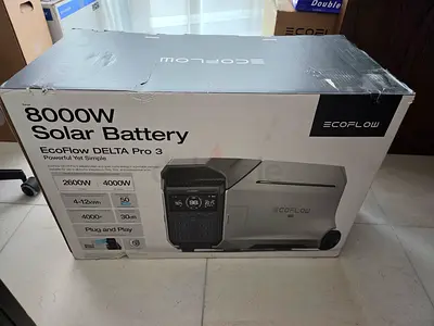 EcoFlow DELTA 3 Pro Solar Battery - Used Once Like New (Box Included)