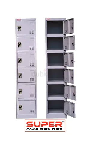 6-Compartment Metal Locker / Staff Personal Storage Cabinet