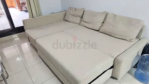 IKEA FRIHETEN Corner Sofa-Bed with Storage - Beige - Excellent Condition