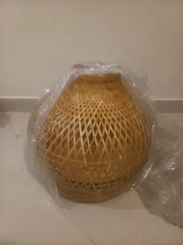 Woven rattan decorative lampshade / basket (new)