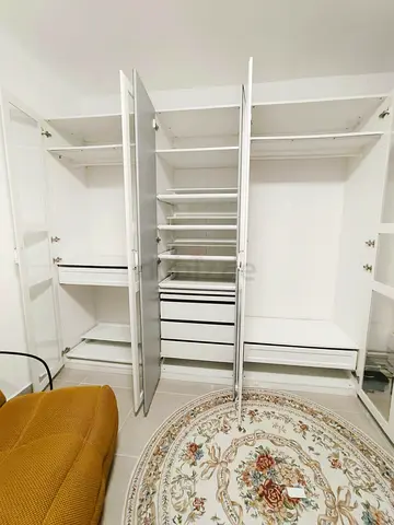 White built-in wardrobe / closet - good condition, multiple compartments