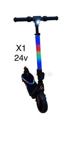 Electric Scooter 24V with RGB LED Stem - Single Unit